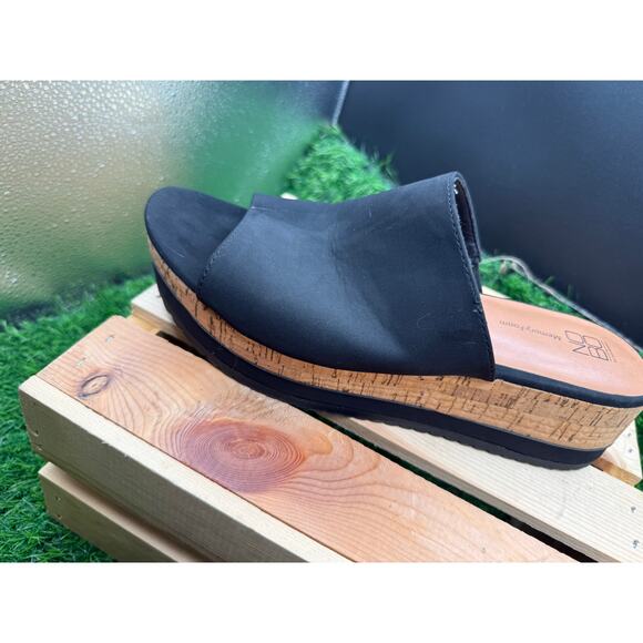 NoBo - Memory Foam- Platform Sandals- Cork/Black -Size 10W - Picture 3 of 10